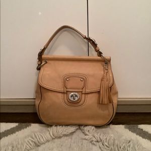 Small Camel Colored Coach Handbag